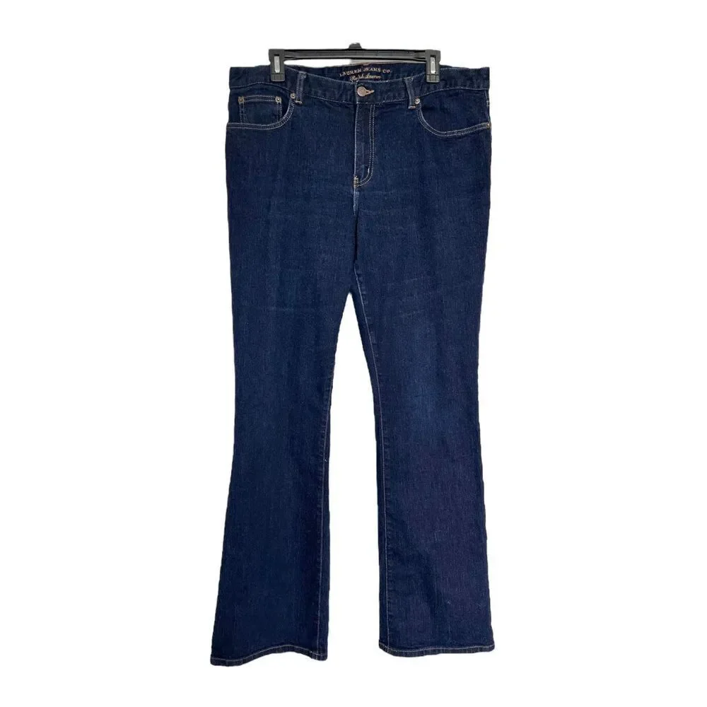 Lauren Jeans Co. Women’s Blue High Rise Bootcut Jeans Size 14 - Picture 1 of 6
